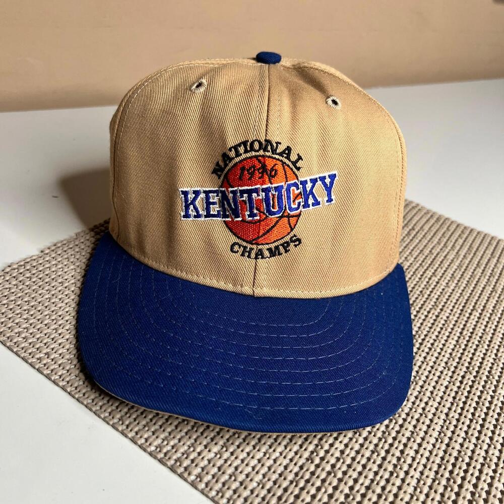 Vintage 1996 Kentucky Wildcatsโ National Champs Snapback Hat Pro-Line USA